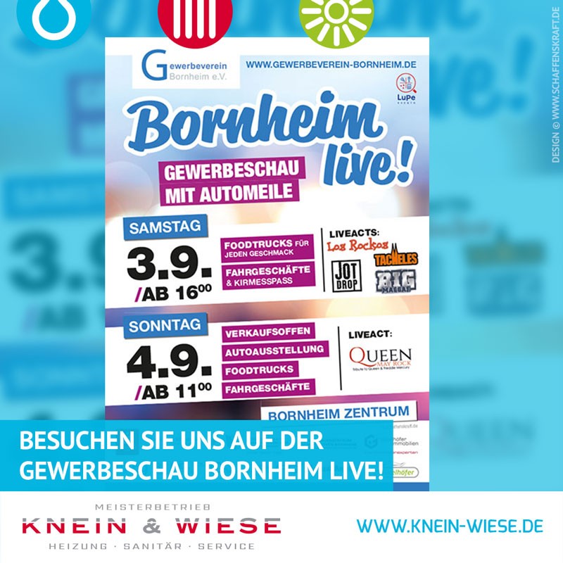 Besuchen Sie uns auf der Gewerbeschau Bornheim live!