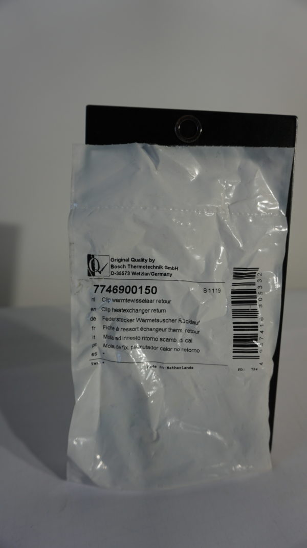 Bosch Federstecker Wärmetauscher Rücklauf 7746900150