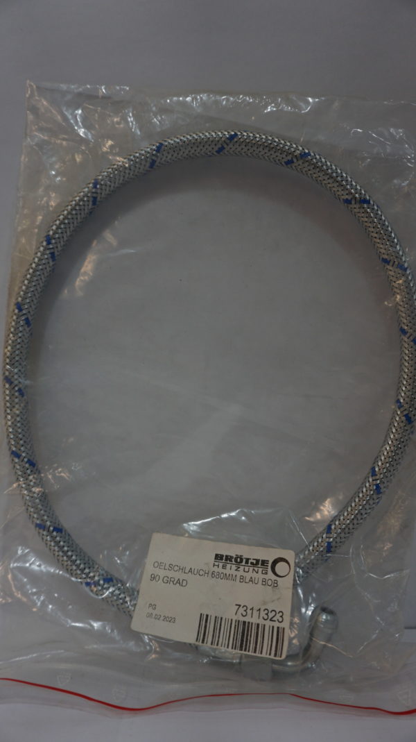 Brötje Ölschlauch, 680mm, blau, BOB, 90 Grad, 7311323