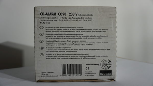 Indexa Kohlenmonoxidmelder, C0 90 230V, 22162