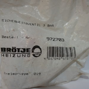 Brötje Sicherheitsventil 3 bar 972703 Brötje Sicherheitsventil 3 bar 972703